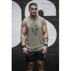 Muscle tank vintage green GORILLA OPS for men | VERY BAD WOD