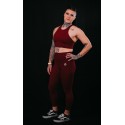 Legging taille haute Femme THE SOFTY rouge cardinal | VERY BAD WOD
