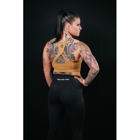 Crop bra CHELSEA model gold| VERY BAD WOD