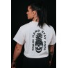 Ivory oversized Crop Top TRAIN HARD STAY COOL | VERY BAD WOD