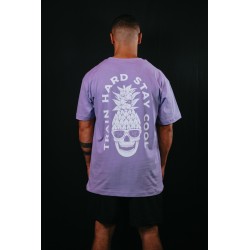 Unisex purple oversized T-Shirt TRAIN HARD STAY COOL | VERY BAD WOD