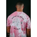 Unisex pink oversized T-Shirt TIE DYE HAND OF DESTINY | VERY BAD WOD