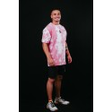 Unisex pink oversized T-Shirt TIE DYE HAND OF DESTINY | VERY BAD WOD