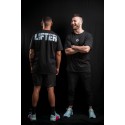 Unisex black oversized T-Shirt TREBLE| ROKFIT