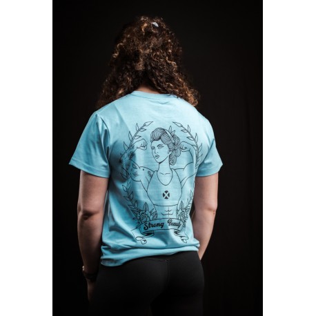 T-Shirt unisexe bleu ciel STRONG BEAUTY | VERY BAD WOD