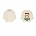 Ivory oversized Crop Top WAKE UP BEFORE TIME CAP | VERY BAD WOD