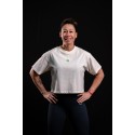 Ivory oversized Crop Top WAKE UP BEFORE TIME CAP | VERY BAD WOD