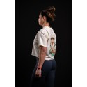 Ivory oversized Crop Top WAKE UP BEFORE TIME CAP | VERY BAD WOD