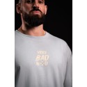 T-Shirt oversize unisexe vert de gris WAKE UP BEFORE TIME CAP | VERY BAD WOD