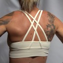 Brassière sport blanc ivoire EVA | VERY BAD WOD