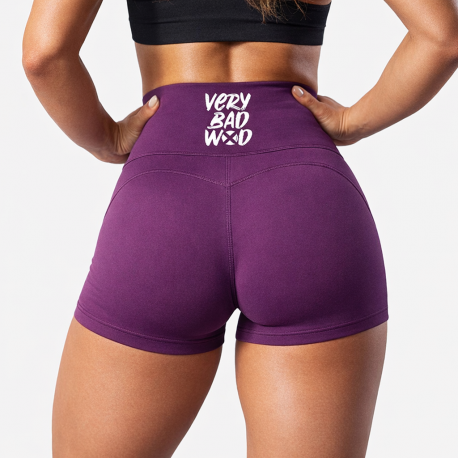Women Sports Shorts Frannie Purple White Logo