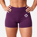 Women Sports Shorts Frannie Purple White Logo