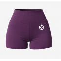 Women Sports Shorts Frannie Purple White Logo