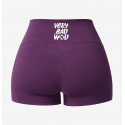 Women Sports Shorts Frannie Purple White Logo