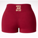 short fitness femme burgundy support training