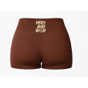 short femme yoga marron maintien