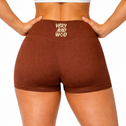short femme sport marron fitness training