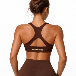 brassière fitness femme marron training