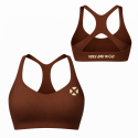 brassière fitness femme marron training