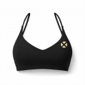 Brassière sport dos croisé noir fitness femme
