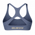 brassière sport respirante bleu gris musculation