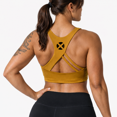 Crop bra CHELSEA model gold| VERY BAD WOD