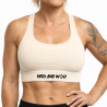 Sport bra HELEN model white cream | VERY BAD WOD