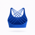 Brassière sport femme Very Bad Wod bleue dos croisé pour yoga et fitness