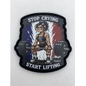 Patch Velcro Very Bad Wod Stop Crying Start Lifting Femme