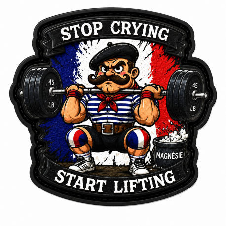 Patch Velcro Homme Very Bad Wod Stop Crying Start Lifting