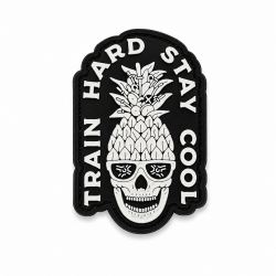 TRAIN HARD STAY COOL black 3D PVC velcro patch | VERY BAD WOD
