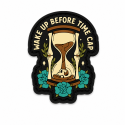 WAKE UP BEFORE TIME CAP black 3D PVC velcro patch | VERY BAD WOD