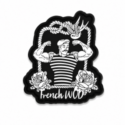 FRENCH WOD white 3D PVC velcro patch for athlete | VERY BAD WOD