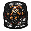 Patch velcro CrossFit Stop Crying Start Jumping bleu blanc rouge