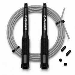 Corde à sauter CrossFit Very Bad Wod Velocity 2.0 câble gris transparent