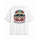 T-Shirt oversize unisexe blanc ALWAYS WITH MY BUDDYS | VERY BAD WOD