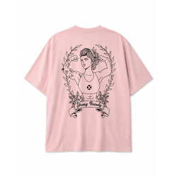 T-Shirt oversize unisexe rose clair STRONG BEAUTY | VERY BAD WOD