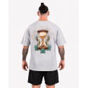 Unisex grey green oversized T-Shirt WAKE UP BEFORE TIME CAP | VERY BAD WOD