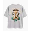 Unisex grey green oversized T-Shirt WAKE UP BEFORE TIME CAP | VERY BAD WOD