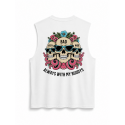 Muscle Tank Oversize Very Bad Wod Always with my buddys blanc Muscle tank sport