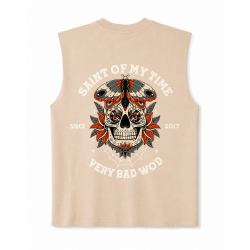 Muscle Tank Oversize Brun grège Saint of my time Very Bad Wod