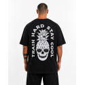 Unisex black oversized T-Shirt TRAIN HARD STAY COOL | VERY BAD WOD