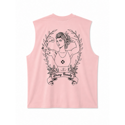 Muscle Tank Oversize Rose clair Strong Beauty Very Bad Wod