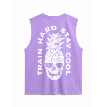Muscle Tank Oversize Very Bad Wod Train hard stay cool violet clair Muscle tank sport