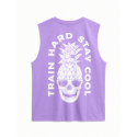 Muscle Tank Oversize Very Bad Wod Train hard stay cool violet clair Muscle tank sport