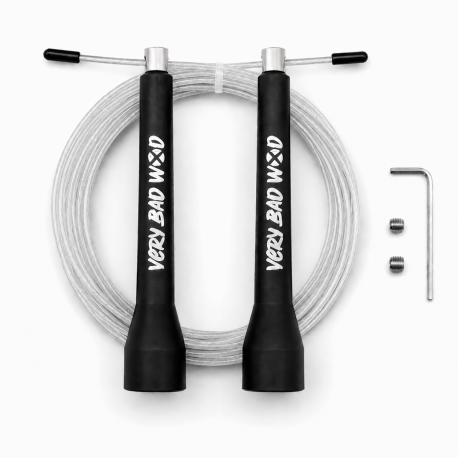 Corde à sauter Very Bad WOD Jumpy 2.0 câble gris transparent