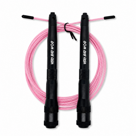 Corde à sauter Very Bad Wod Stormy noire câble rose pour CrossFit®