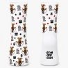 Very Bad Socks Stop Crying Rabbit White Sports Socks
