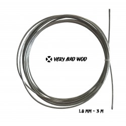 Grey uncoated cable 1.8 mm and 3 m | VERY BAD WOD