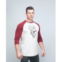 Baseball T-shirt unisexe bordeaux GORILLA OPS| VERY BAD WOD x WILL LENNART TATOO